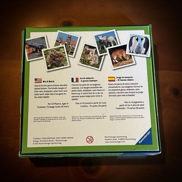 Ravensburger Baby Animal Mix & Match Card Game Memory COMPLETE - Picture 3 of 7